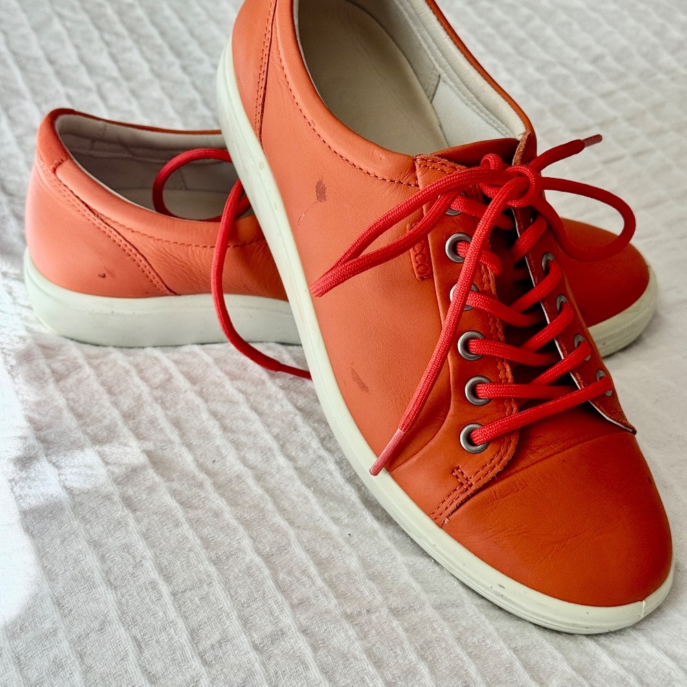 Ecco Orange Sneakers